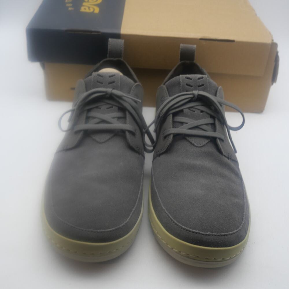 NEW Teva Canyon Life Men's 12 Leather Loafer Tie Up Shoes Dark Gull Grey - Picture 7 of 12